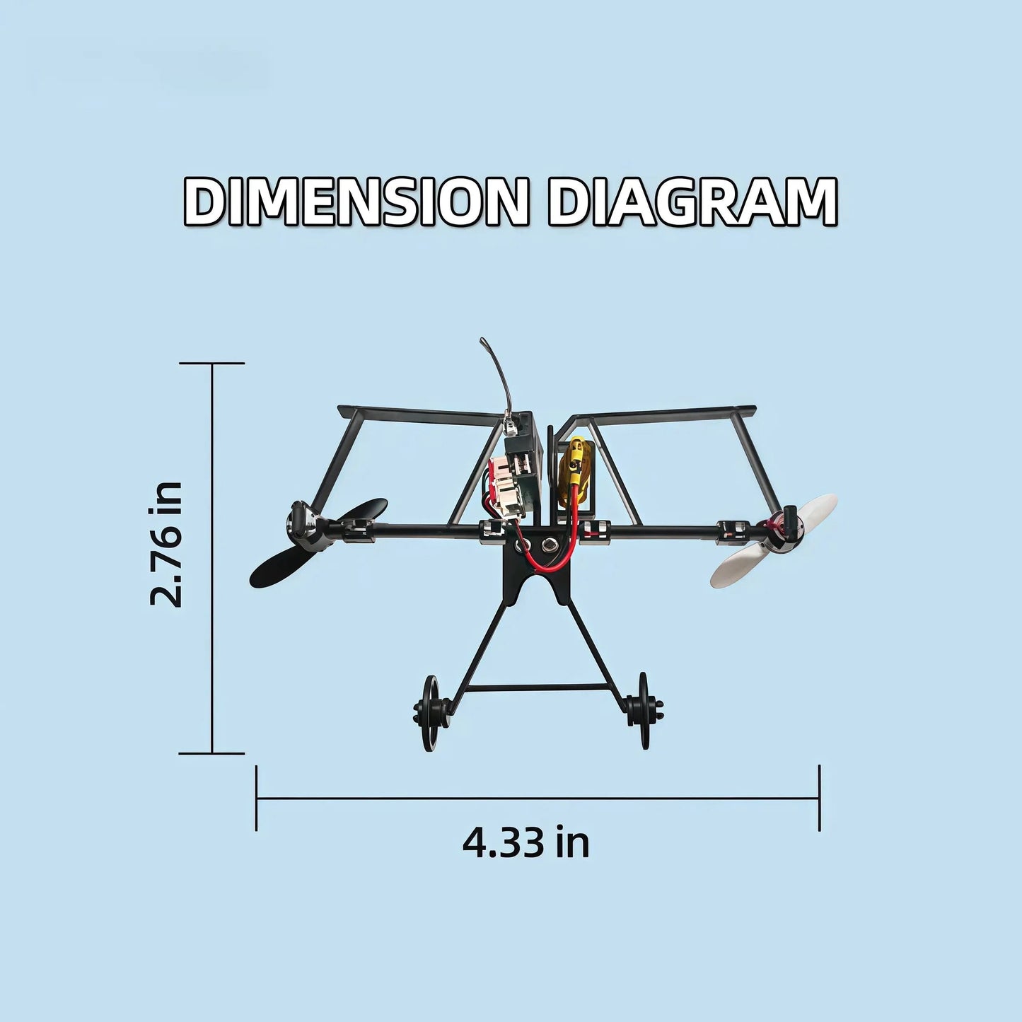 Power-Up RC Paper Airplane Kit with Gyro Stabilizer – DIY Electric Remote Control Plane with Dual Propellers, Lightweight Foldable Flying STEM Toy.