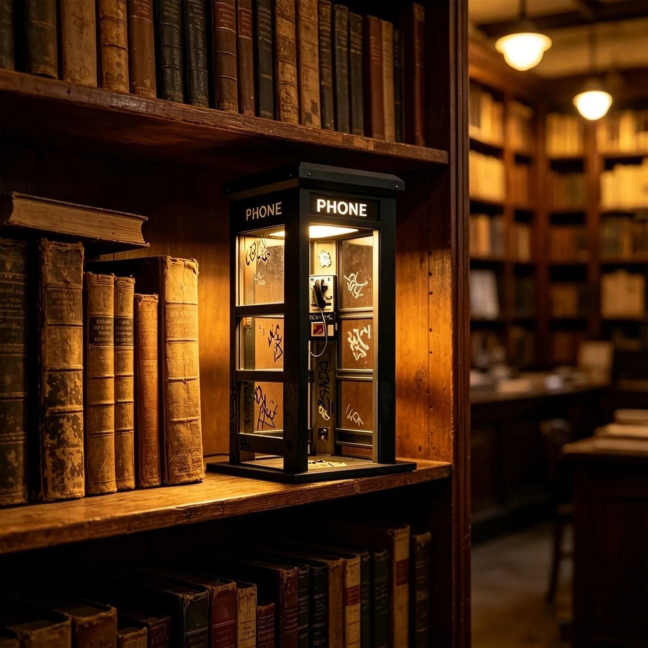 📞50% OFF NOW✨Vintage Phone Booth Ambient Lamp.