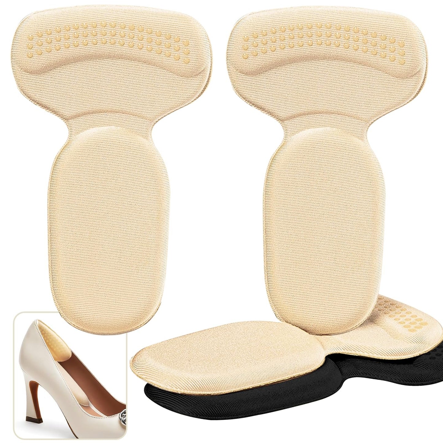Anti-slip Heel Liners Soft Cushion Heel Protector Pads for Women Men Shoes.