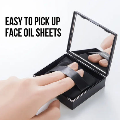 Black Magnet Oil Blotting Setting Sheet - 2 in 1.
