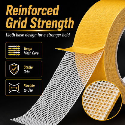 Strong Adhesive Double-sided Gauze Fiber Mesh Tape.