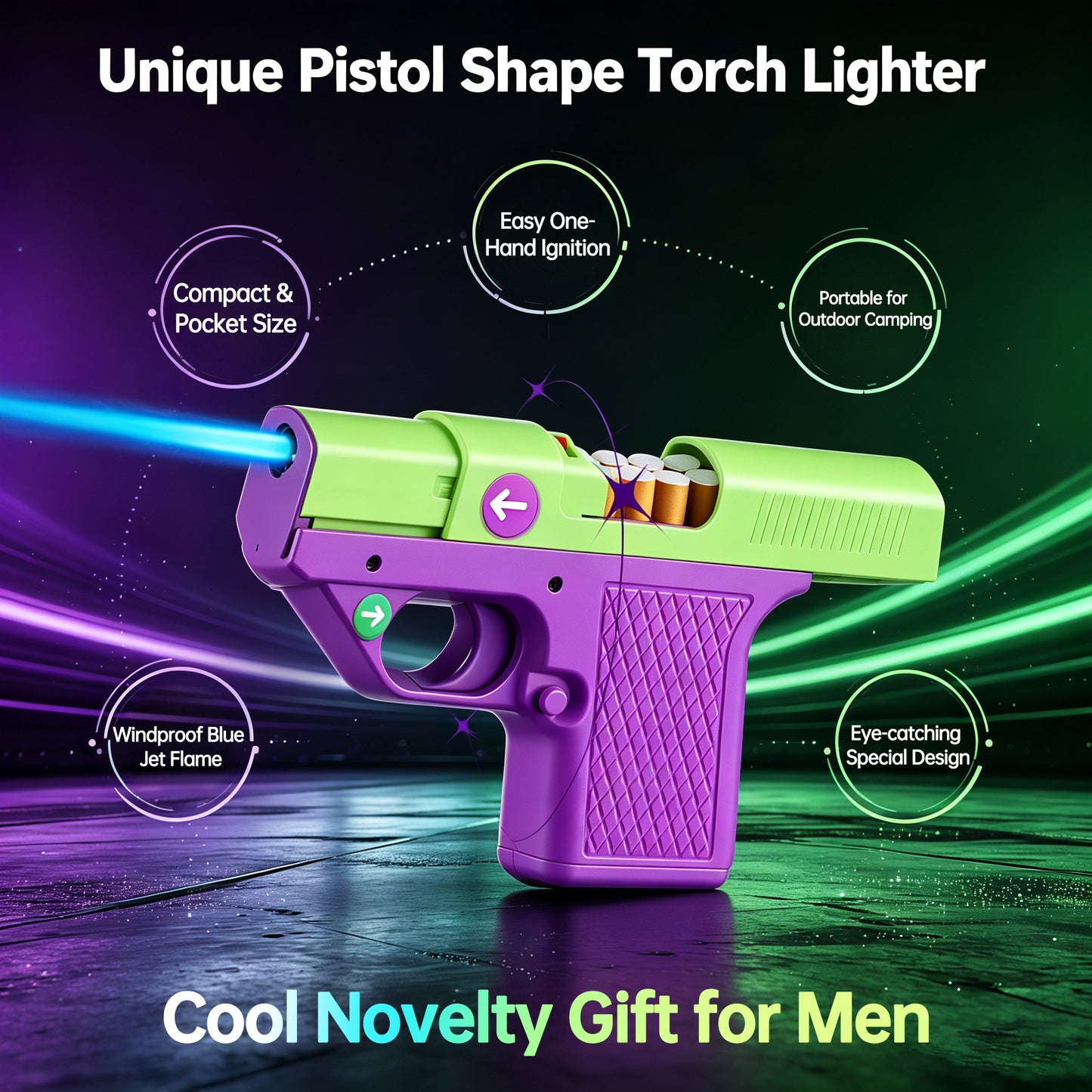 🔥 50% OFF🔥Cool Butane Pistol Torch Lighter