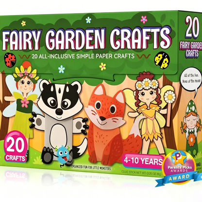 🎨❤️ 20 Princess & Unicorn Crafts in a Box – Fun Mess-Free DIY Kit for Kids Ages 3–8.
