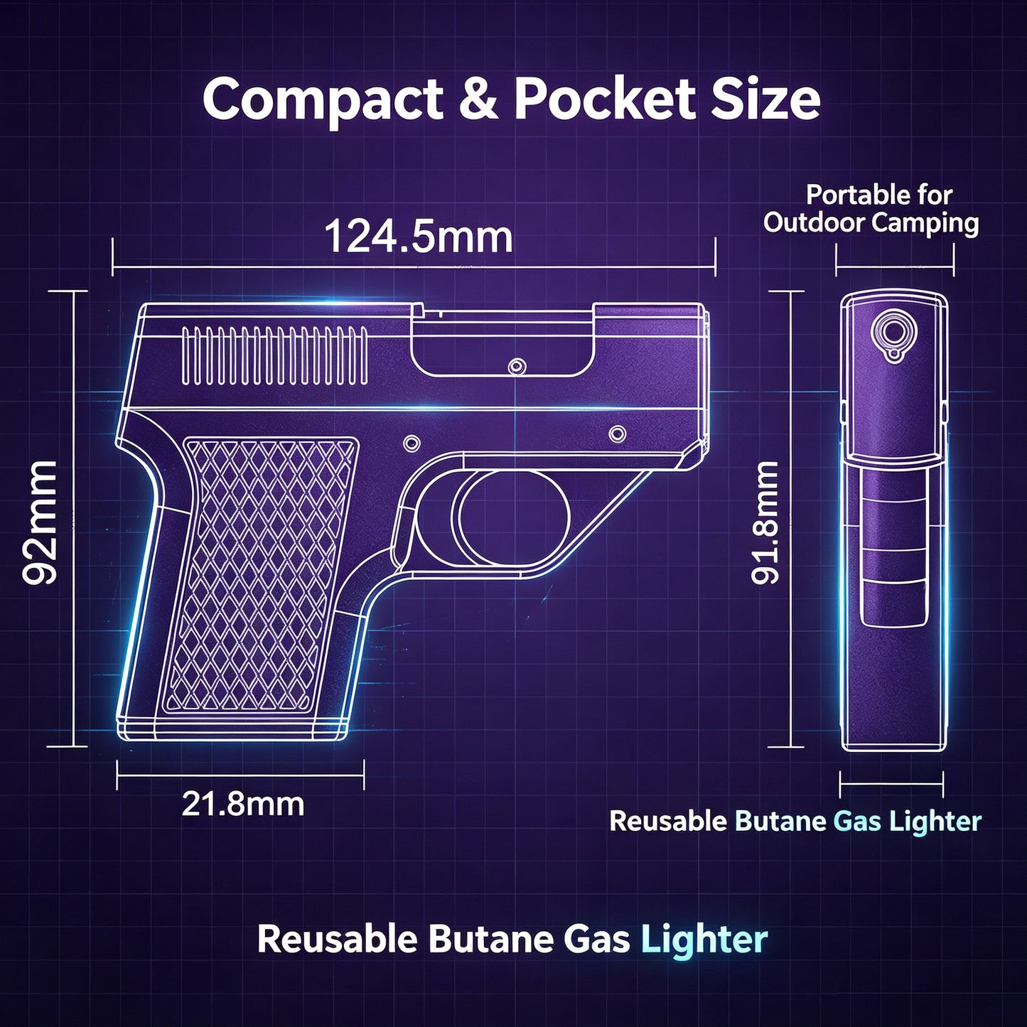 🔥 50% OFF🔥Cool Butane Pistol Torch Lighter