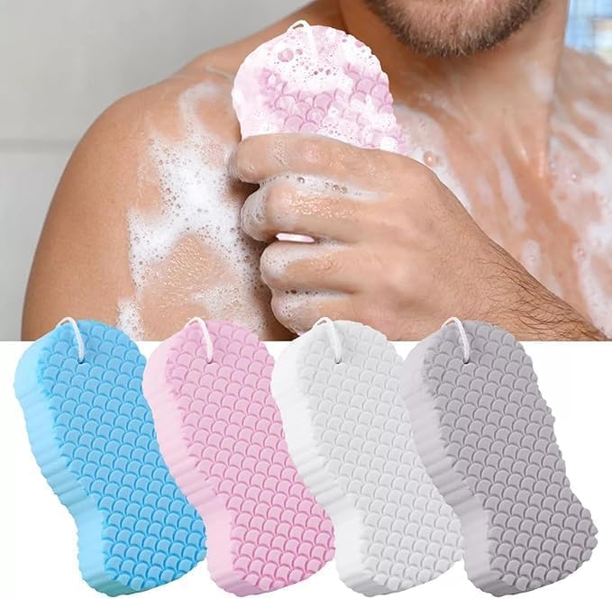 Magic Exfoliating Bath Spongeonge,3D Super Soft Exfoliating Bath Sponge, Skin Friendly and Reusable for Adults Children and Pregnant Women.