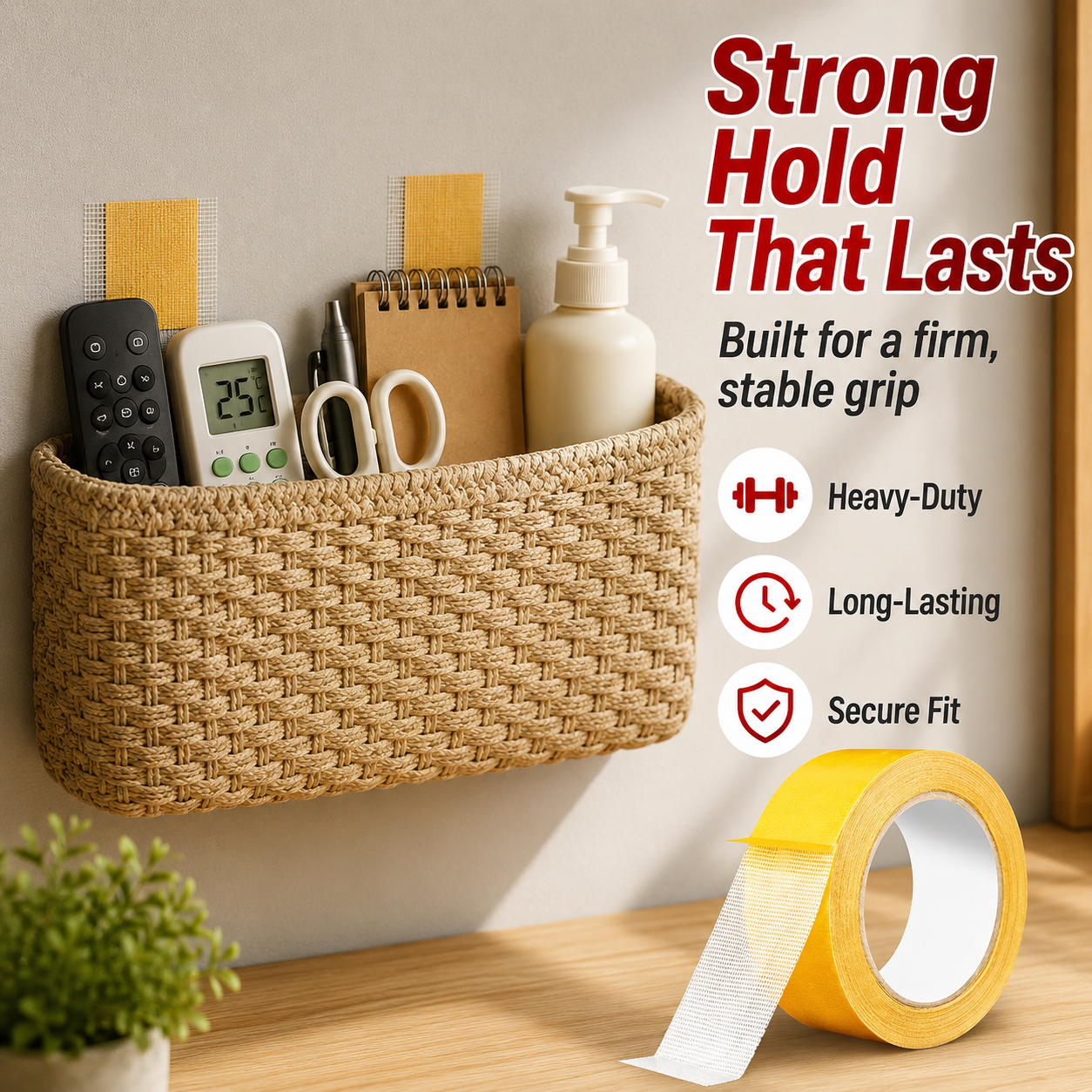 Strong Adhesive Double-sided Gauze Fiber Mesh Tape.