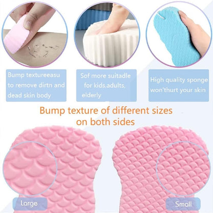 Magic Exfoliating Bath Spongeonge,3D Super Soft Exfoliating Bath Sponge, Skin Friendly and Reusable for Adults Children and Pregnant Women.