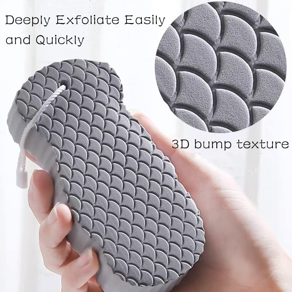 Magic Exfoliating Bath Spongeonge,3D Super Soft Exfoliating Bath Sponge, Skin Friendly and Reusable for Adults Children and Pregnant Women.