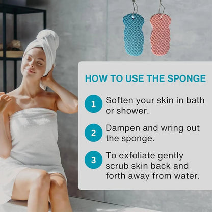 Magic Exfoliating Bath Spongeonge,3D Super Soft Exfoliating Bath Sponge, Skin Friendly and Reusable for Adults Children and Pregnant Women.