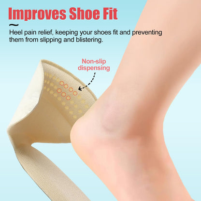 Anti-slip Heel Liners Soft Cushion Heel Protector Pads for Women Men Shoes.