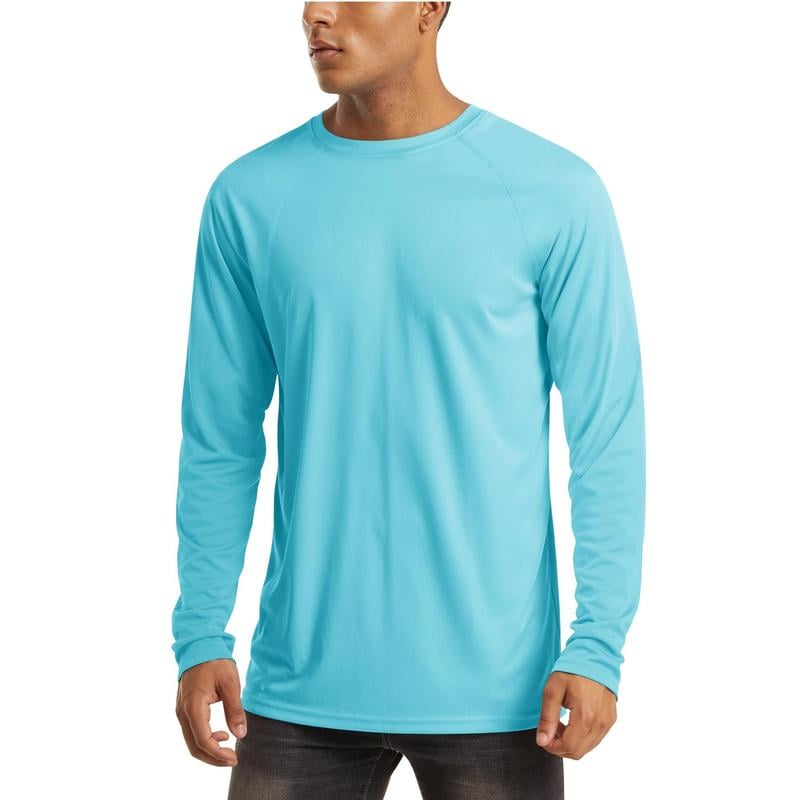 🏆50K+ Sold⚡ Men’s UPF 50+ Long Sleeve Performance Shirt – Quick Dry, Lightweight & Breathable.