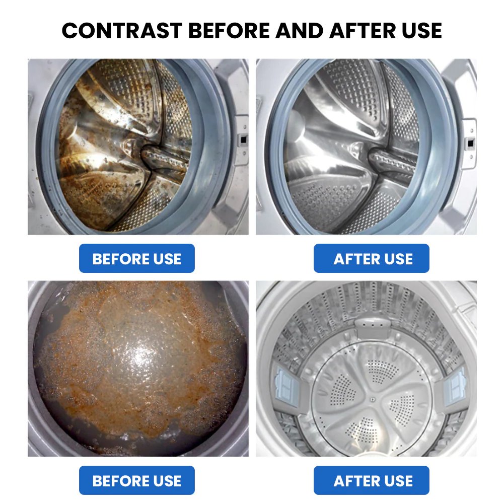 🔥 Powerful Washer Deep Cleaner Tablets – Eliminate Hidden Bacteria & Bad Smells Fast.