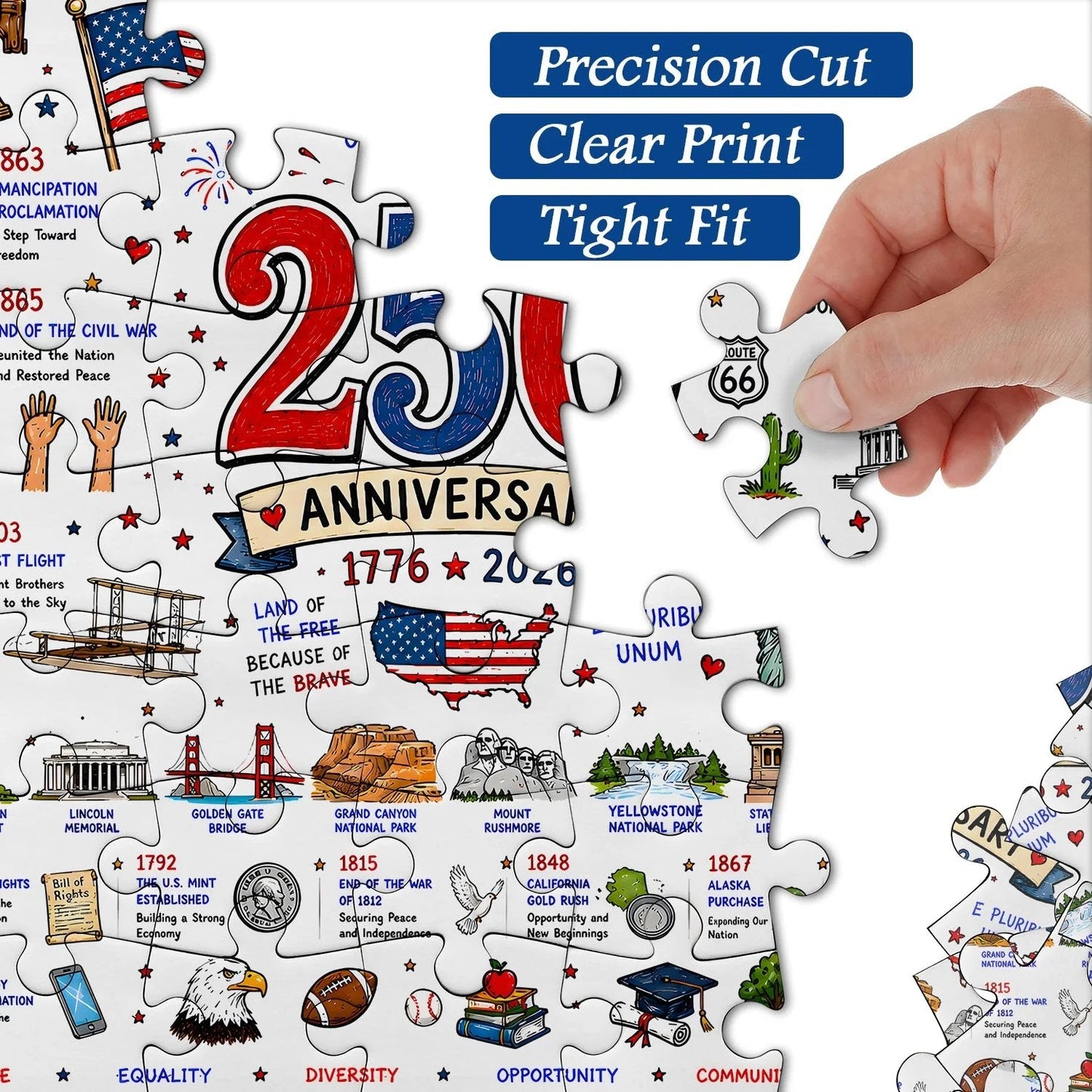 Patriotic America Jigsaw Puzzle 1000 Pieces.