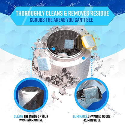 🔥 Powerful Washer Deep Cleaner Tablets – Eliminate Hidden Bacteria & Bad Smells Fast.
