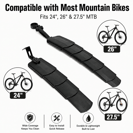 Retractable Bike Fender Set for Mountain Bikes for 24/26/27.5 Inch Bikes