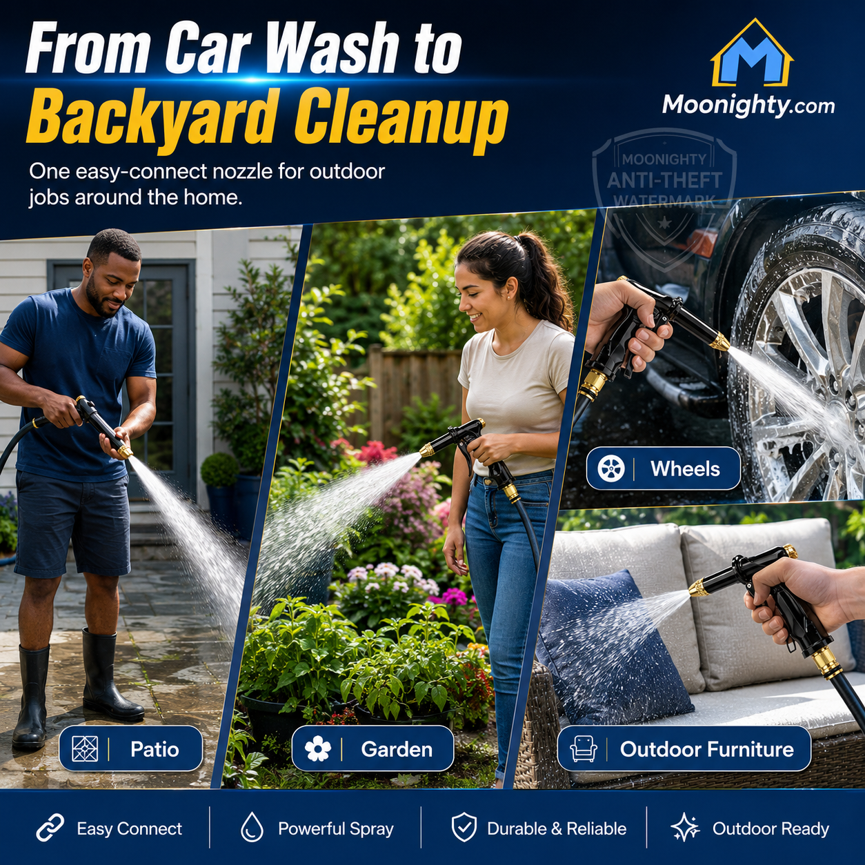 💪LAST DAY BUY 2 GET 1 FREE!!🏆High-Pressure Washer Spray Nozzle Set.