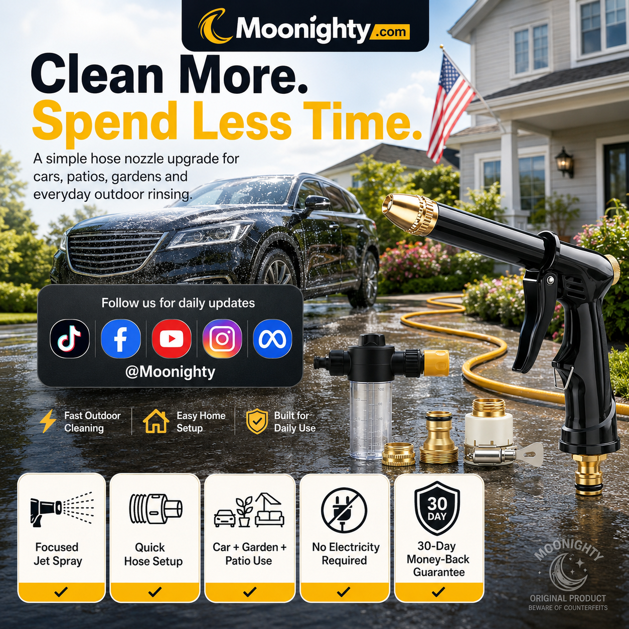 💪LAST DAY BUY 2 GET 1 FREE!!🏆High-Pressure Washer Spray Nozzle Set.