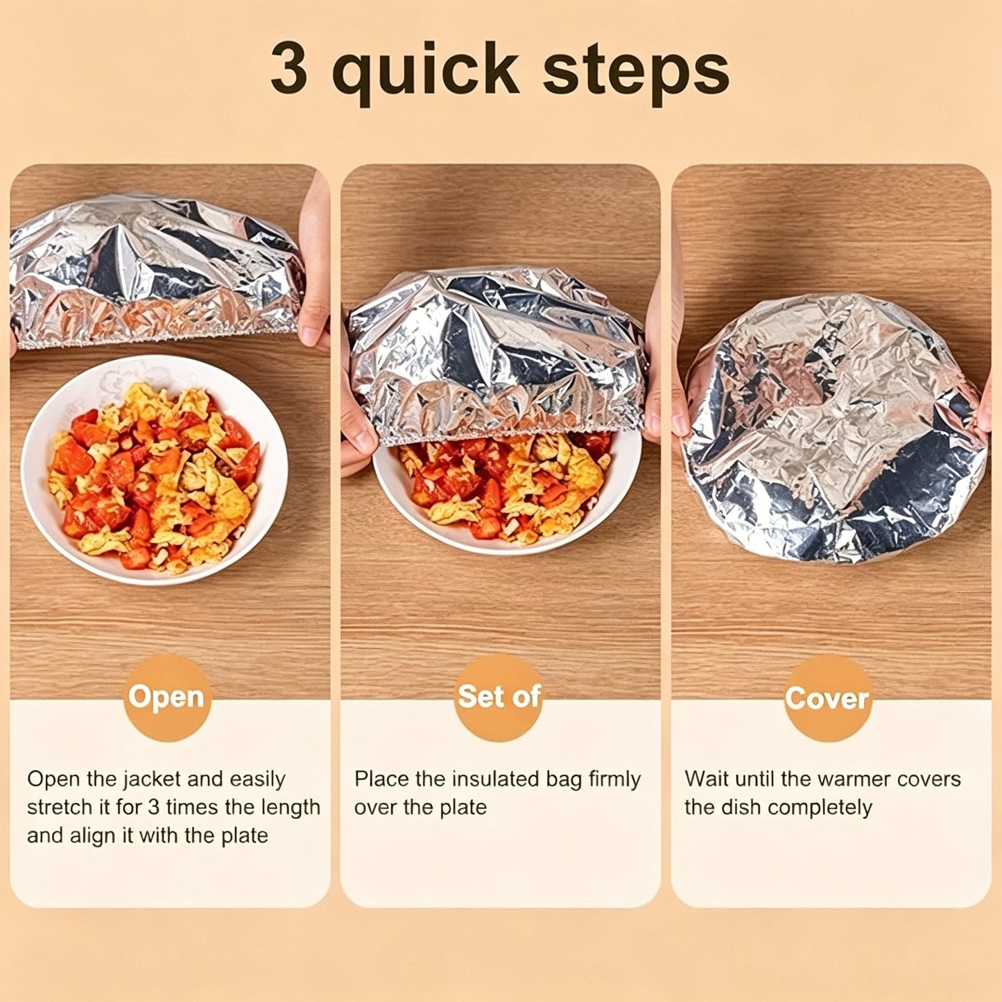 Food Container Aluminum Foil Heat-Retaining Cover(50 Pcs).