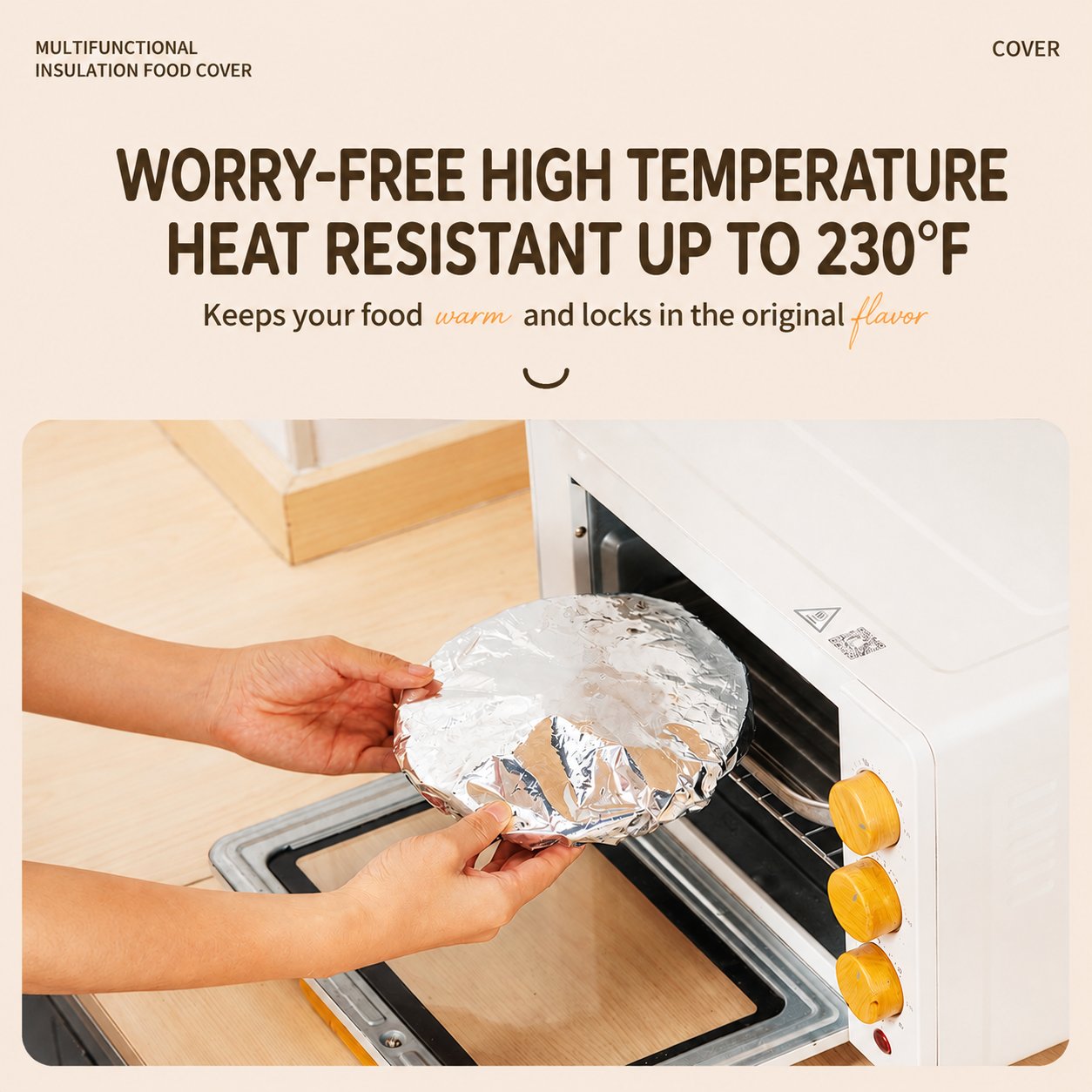 Food Container Aluminum Foil Heat-Retaining Cover(50 Pcs).
