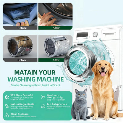 🔥 Powerful Washer Deep Cleaner Tablets – Eliminate Hidden Bacteria & Bad Smells Fast.