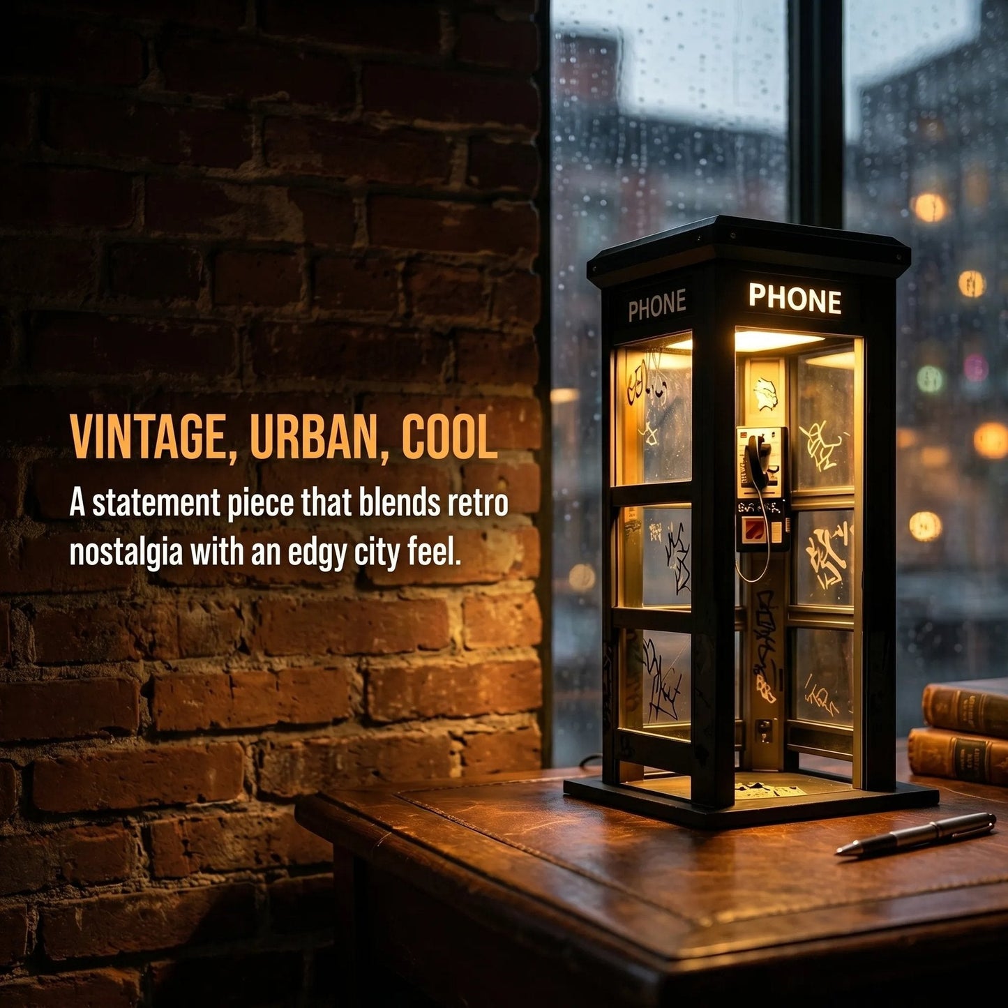 📞50% OFF NOW✨Vintage Phone Booth Ambient Lamp.