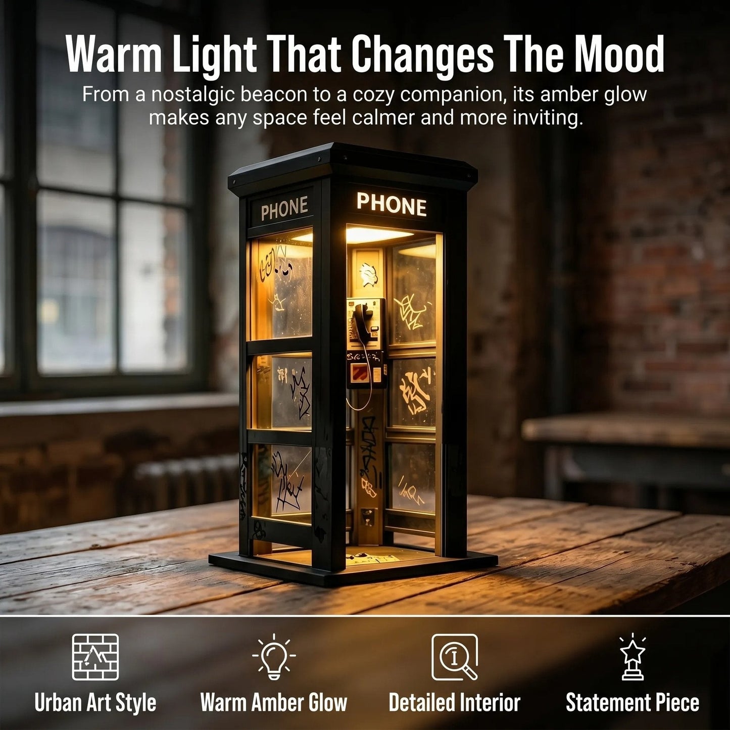 📞50% OFF NOW✨Vintage Phone Booth Ambient Lamp.