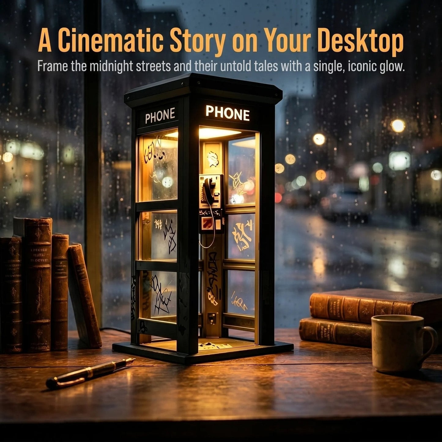 📞50% OFF NOW✨Vintage Phone Booth Ambient Lamp.