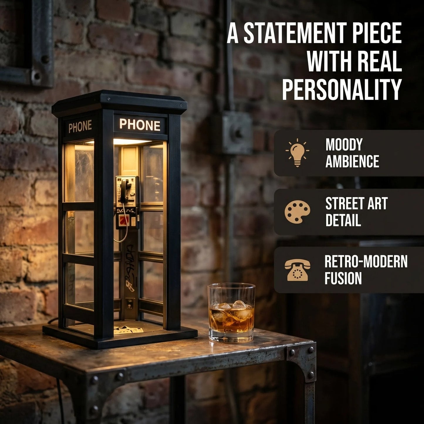 📞50% OFF NOW✨Vintage Phone Booth Ambient Lamp.