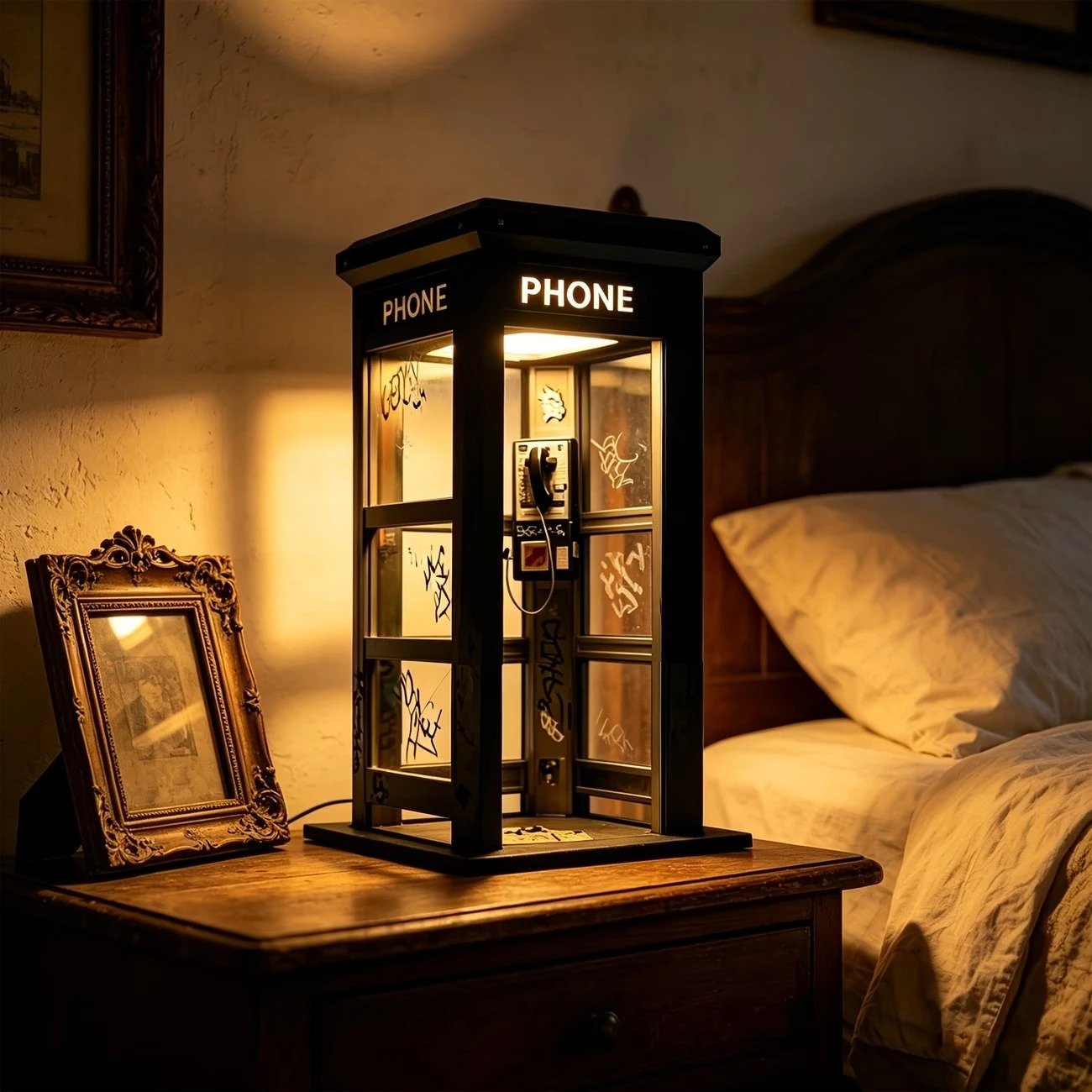 📞50% OFF NOW✨Vintage Phone Booth Ambient Lamp.
