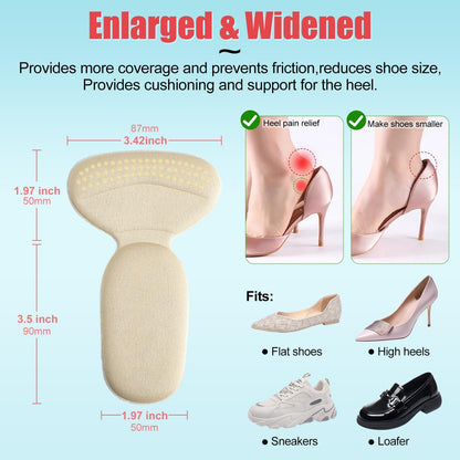 Anti-slip Heel Liners Soft Cushion Heel Protector Pads for Women Men Shoes.