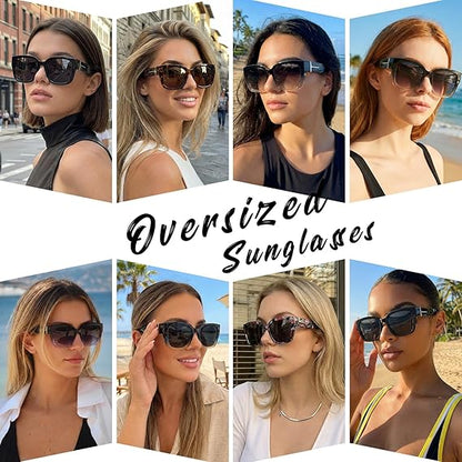 🕶️ Polarized Fit Over Sunglasses for Women – UV400 Protection Floral Frame Wear Over Prescription Glasses.