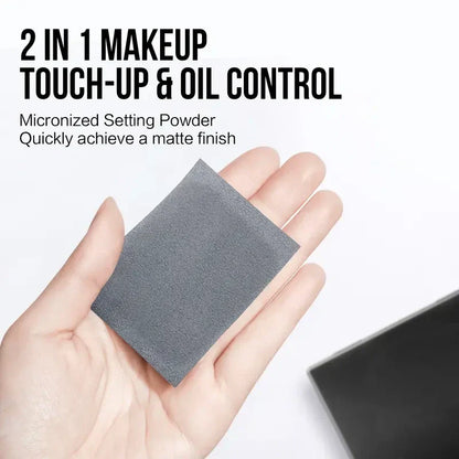 Black Magnet Oil Blotting Setting Sheet - 2 in 1.