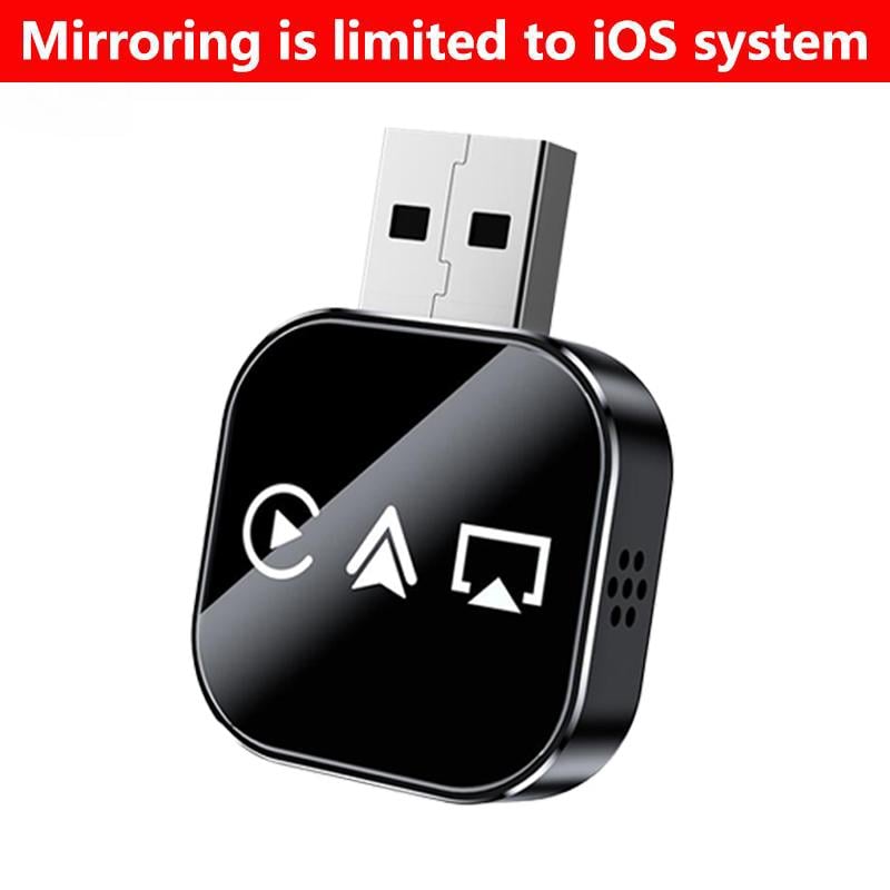 🔥2026 Upgrade 3 in 1 Wireless Carplay Mirror Link Adapter Instant Wired to Wireless Conversion Plug & PlayMini Stable Design for Wired Carplay,AirPlay.