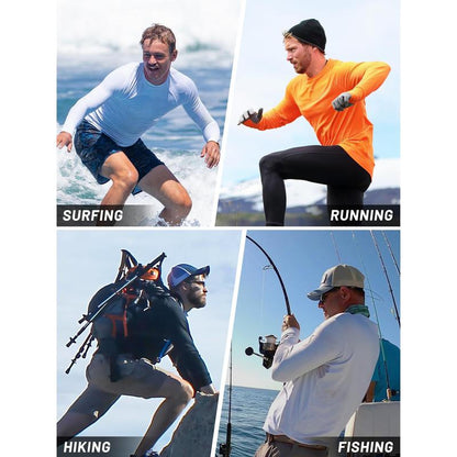 🏆50K+ Sold⚡ Men’s UPF 50+ Long Sleeve Performance Shirt – Quick Dry, Lightweight & Breathable.