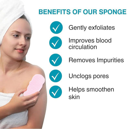Magic Exfoliating Bath Spongeonge,3D Super Soft Exfoliating Bath Sponge, Skin Friendly and Reusable for Adults Children and Pregnant Women.