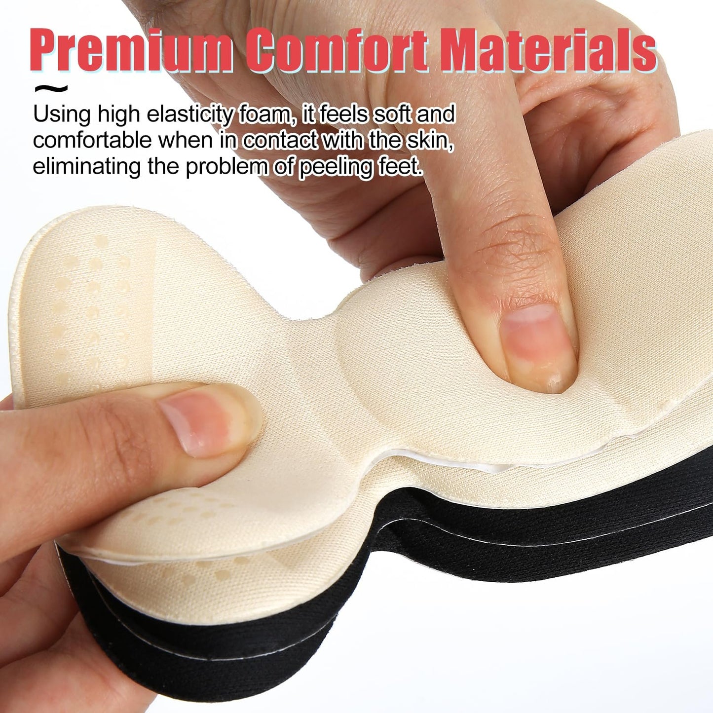 Anti-slip Heel Liners Soft Cushion Heel Protector Pads for Women Men Shoes.