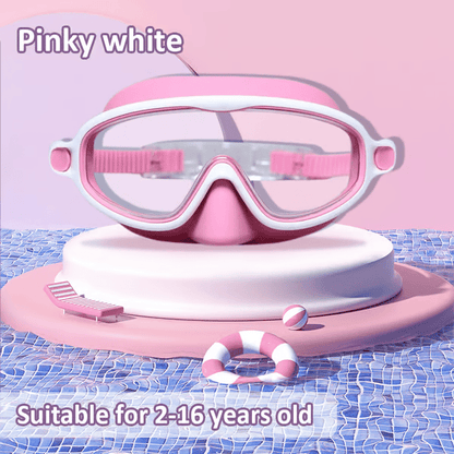 🏊‍♀️Buy 1 Get 1 Free🏊‍♀️-HD children's large frame waterproof and anti-fog swimming goggles