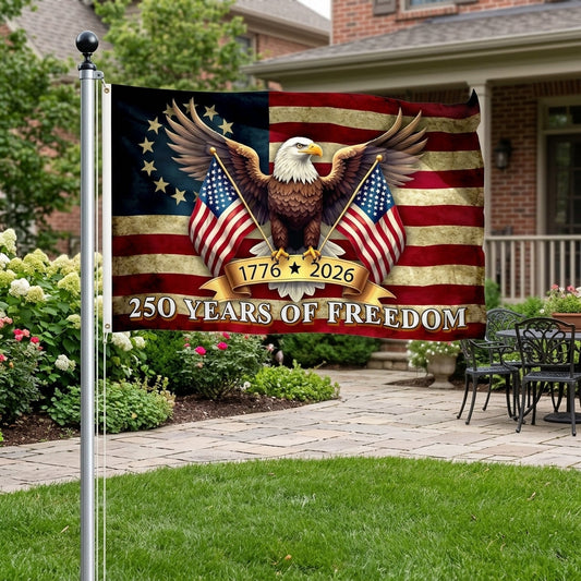 🦅🦅250 Years of Freedom American Flag | 1776-2026 Patriotic Eagle Banne