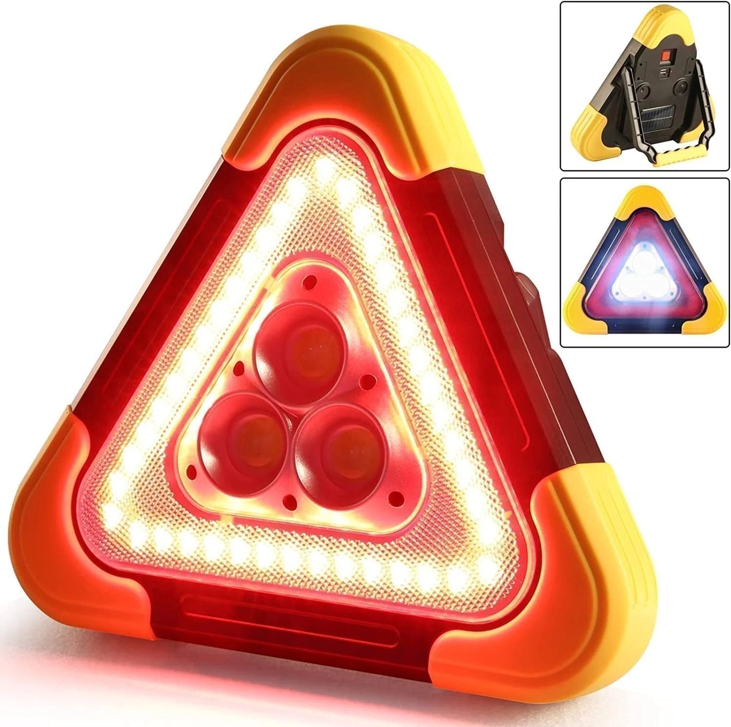 🔥2025 New Arrival🔥3-IN-1 Solar Emergency Triangle Warning Light at the Roadside.
