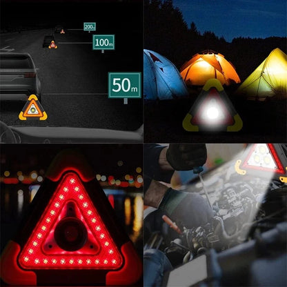 🔥2025 New Arrival🔥3-IN-1 Solar Emergency Triangle Warning Light at the Roadside.