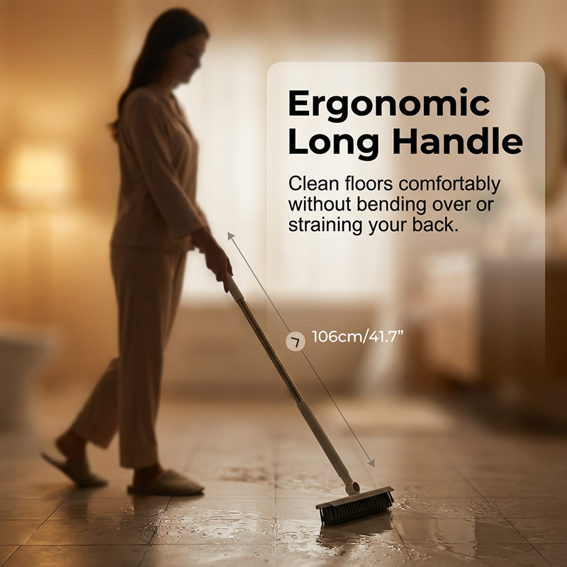 🧹 2-in-1 Grout & Corner Scrubber Brush with Squeegee🫧.