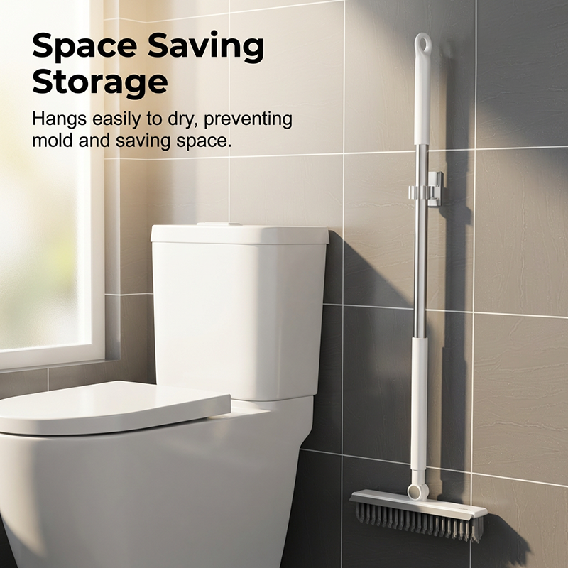 🧹 2-in-1 Grout & Corner Scrubber Brush with Squeegee🫧.