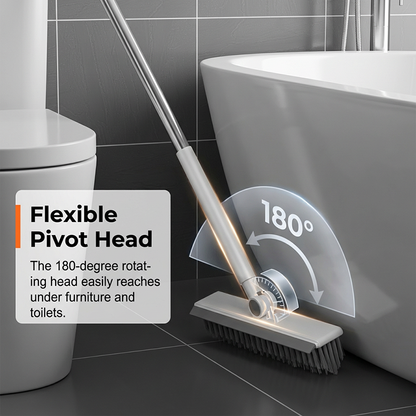 🧹 2-in-1 Grout & Corner Scrubber Brush with Squeegee🫧.