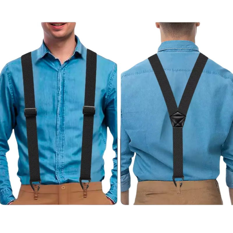 👔 LIMITED-TIME 50% OFF! ✨ Men's X-Back Suspenders with Hook Clips – Heavy-Duty, Wide Straps, Fully Adjustable 🔧